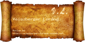 Veiszberger Loránd névjegykártya